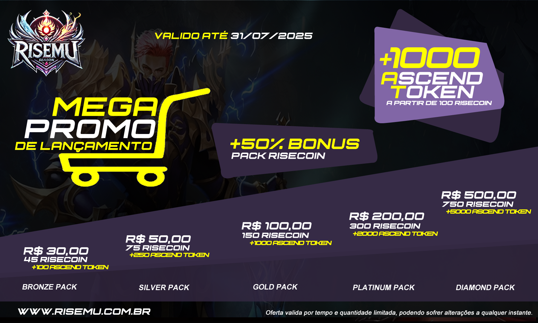 Promo��o Lan�amento RiseCoin 50% de Bonus